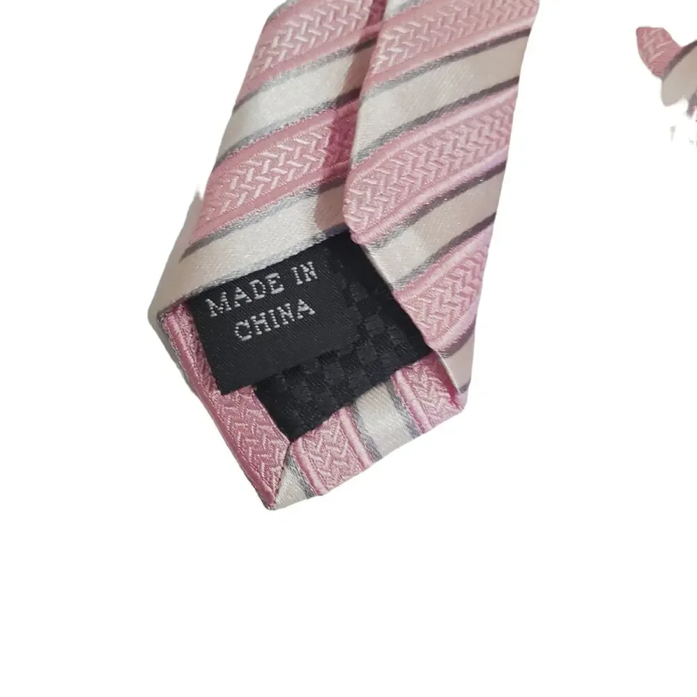 Sean John | 100% Silk Pink Stripe Tie